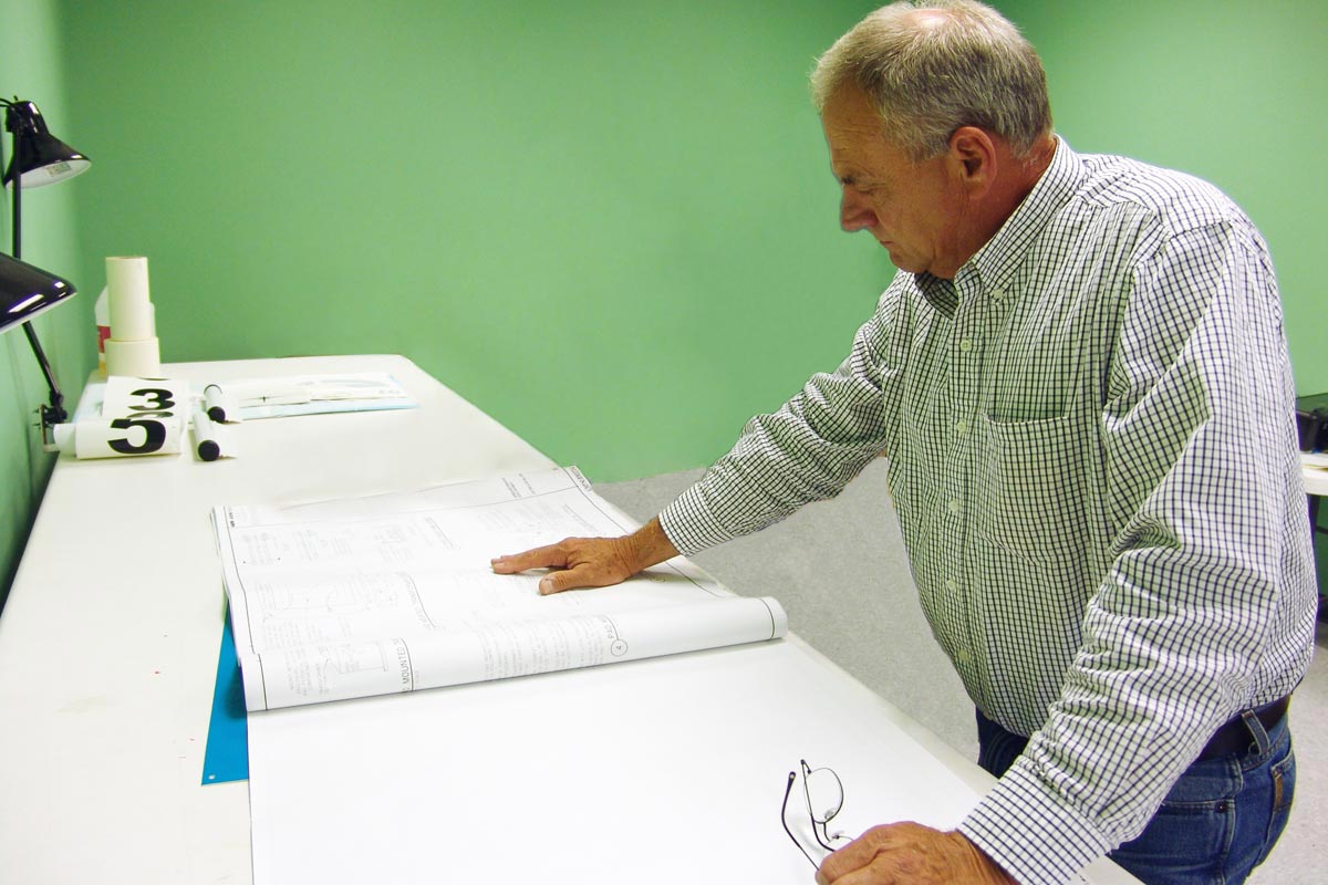 Meeting with clients to plan for storm responses.